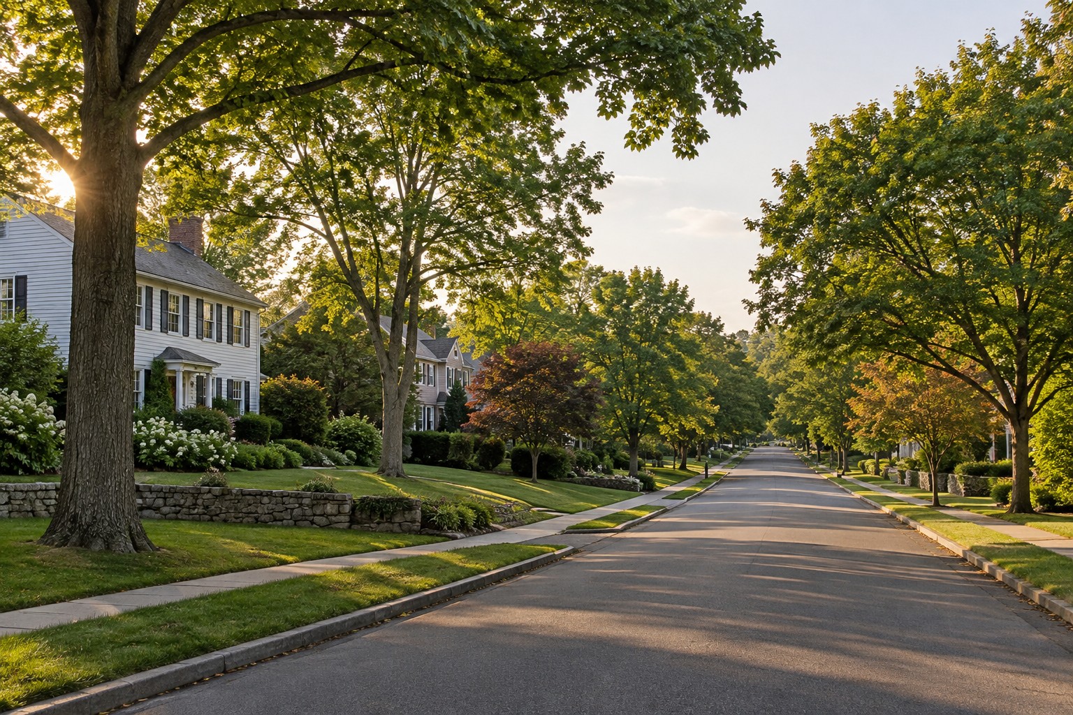 A Westchester County residential street, illustrative